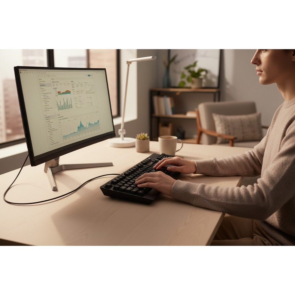 Lenovo Keyboard KBBH21 Unisex OS Black Very Good Wired USB Full Size NumPad